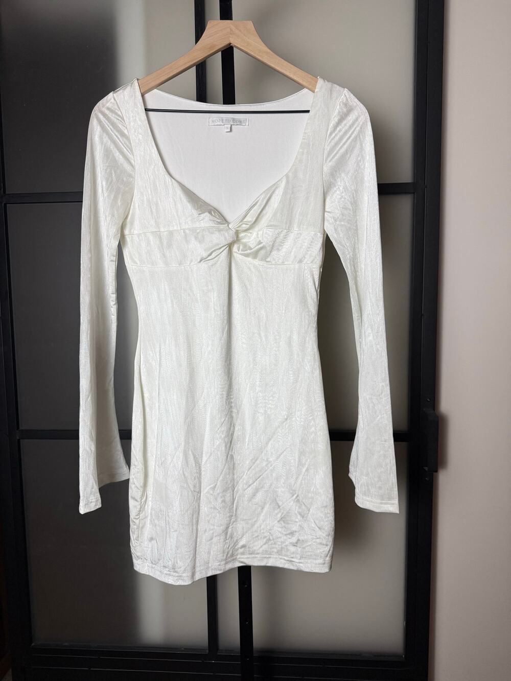 Revolve More to Come White Long Sleeve Mini Dress Size Small